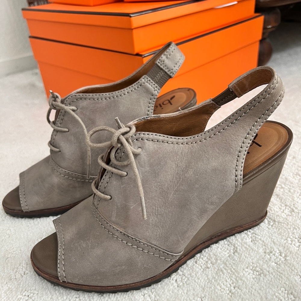 Stylish Gray Wedge Sandals